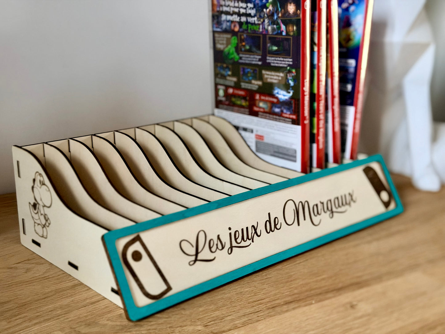 Range-jeux vidéo personnalisé | 13 compartiments | Grav' & Vous