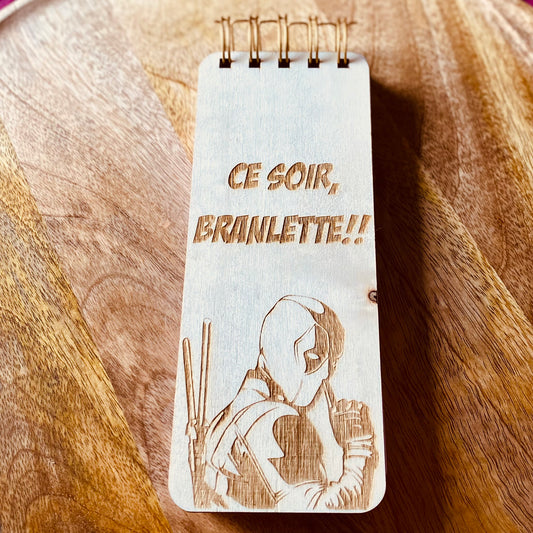 Bloc notes Ce soir ! | Bois gravé | Grav' & Vous