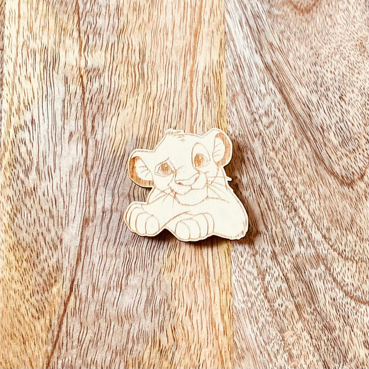 Magnet en bois gravé | Lion | Grav' & Vous