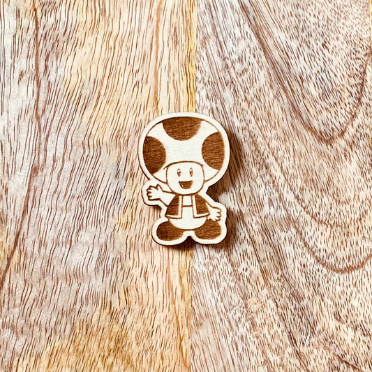 Magnet en bois gravé | Toad | Grav' & Vous