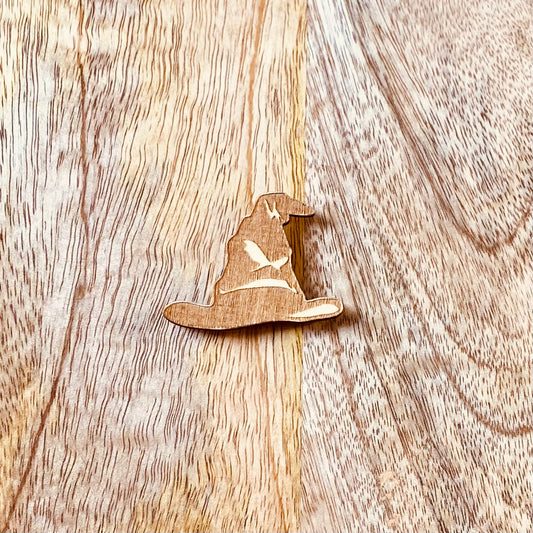 Magnet en bois gravé | Chapeau | Grav' & Vous