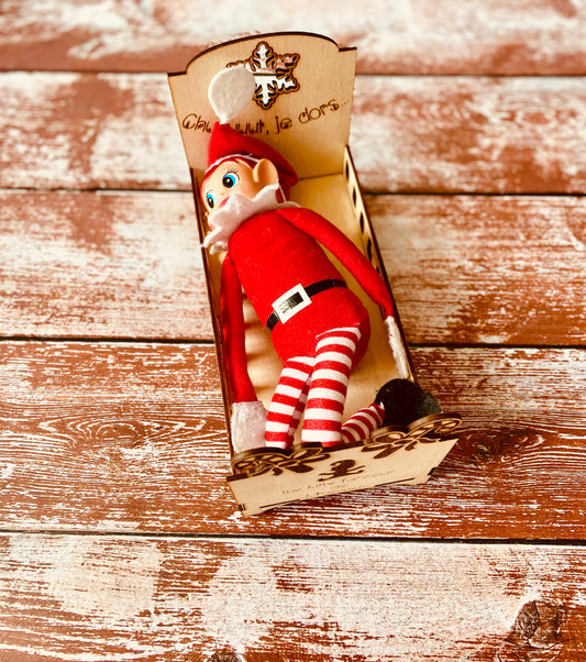 NOËL | Lit du Lutin Farceur | A monter et personnaliser | Grav' & Vous