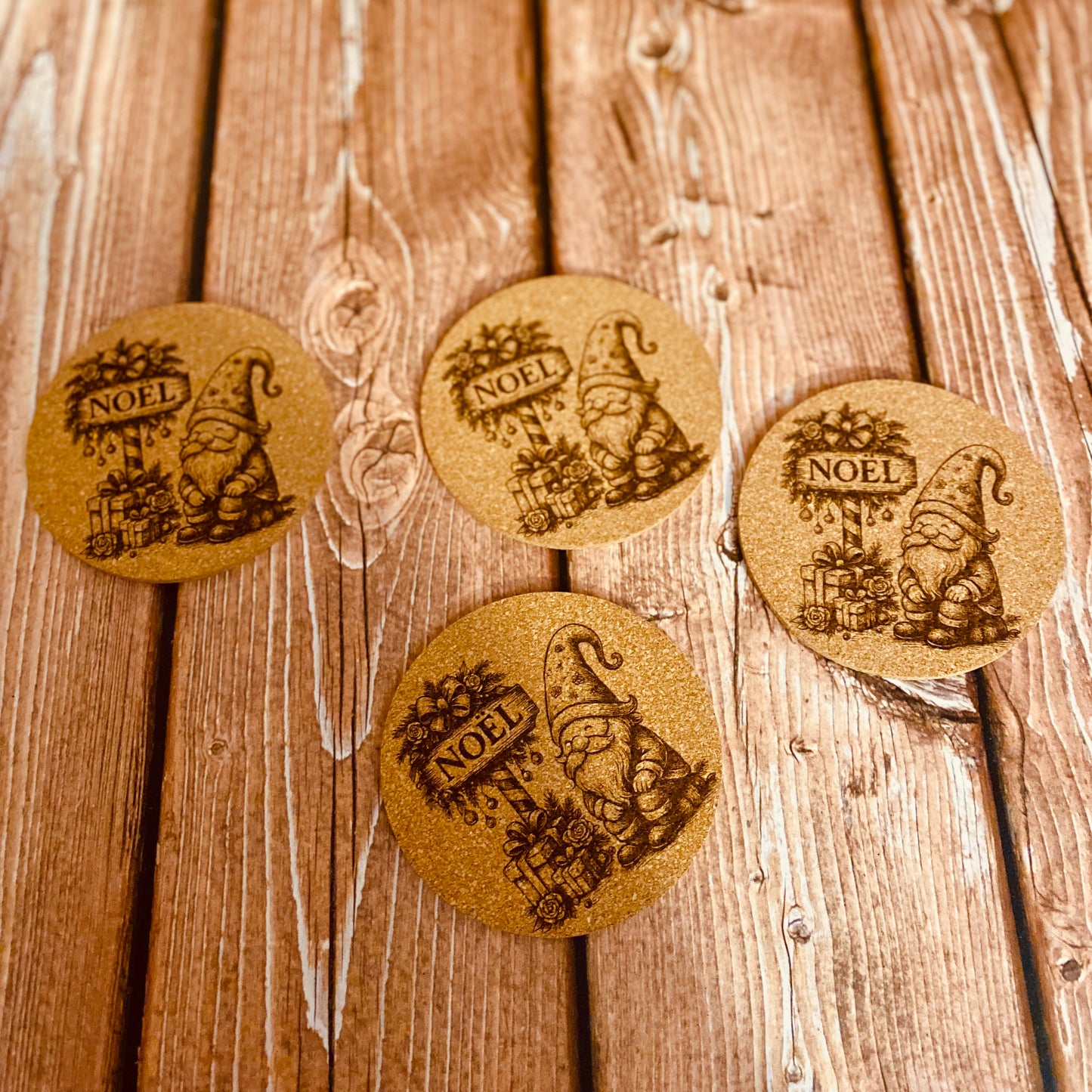NOËL | Dessous de verre de Noël en liège | Grav' & Vous