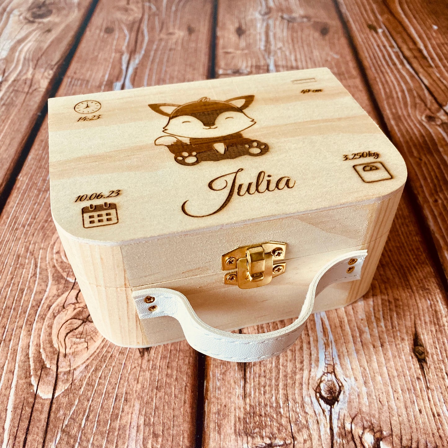 Valisette en bois personnalisable | Naissance, mariage ou souvenir unique | Grav' & Vous