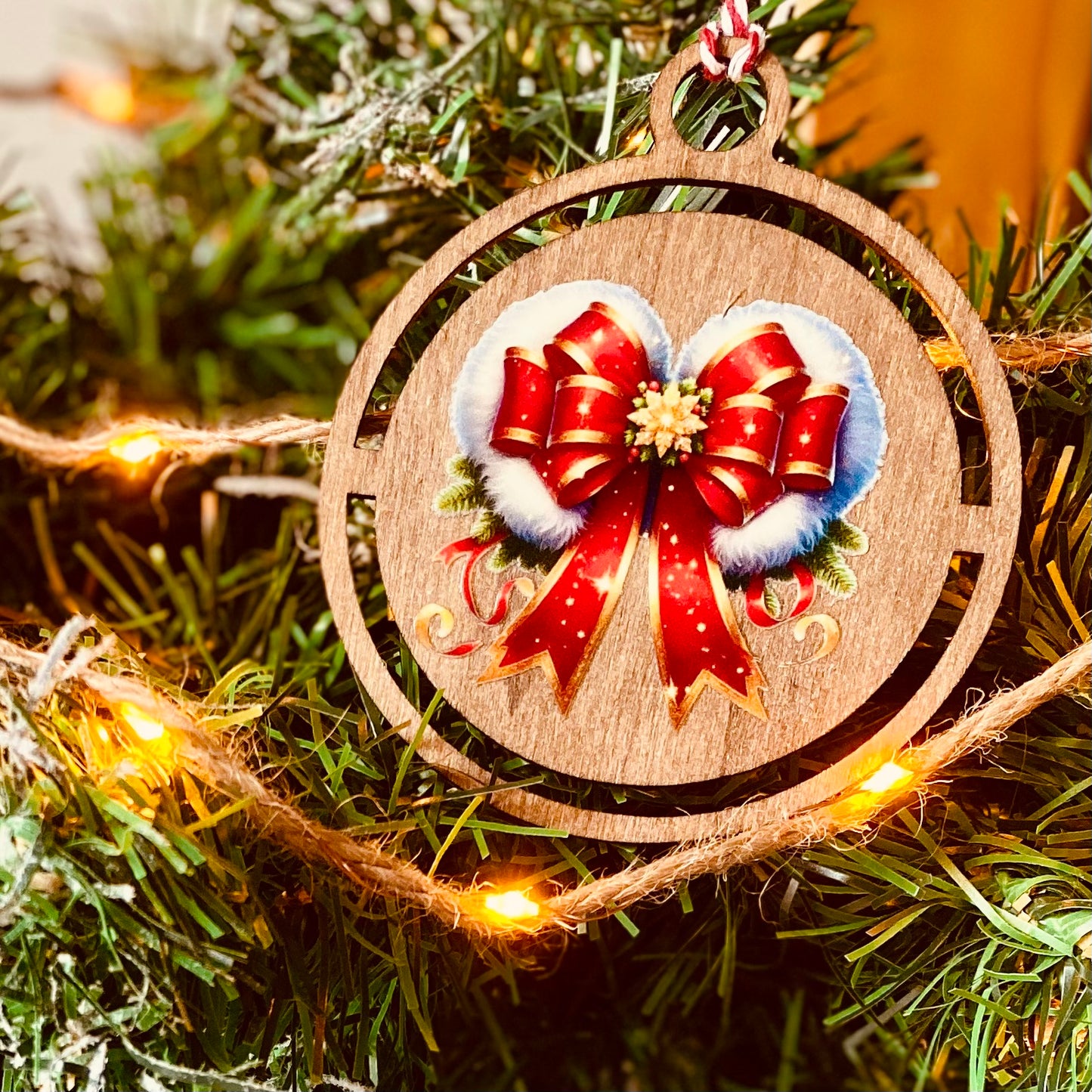 NOËL | Boule Noël Noeud | Grav' & Vous