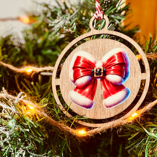 NOËL | Boule Noël Nœud | Grav' & Vous