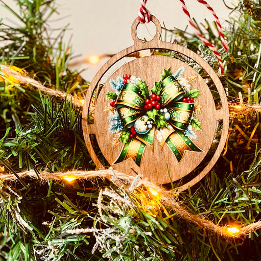 NOËL | Boule Noël Noeud | Grav' & Vous