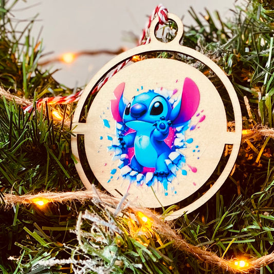 NOËL | Boule Noël Stitch | Grav' & Vous