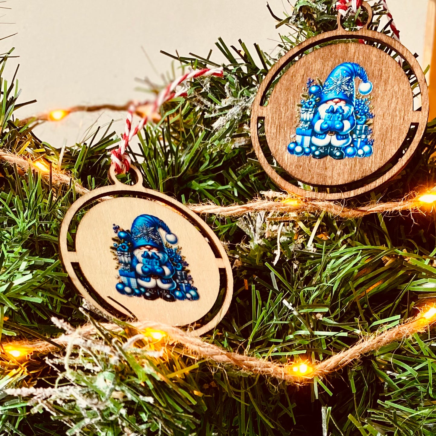 NOËL | Boule Noël Gnome Bois | Grav' & Vous