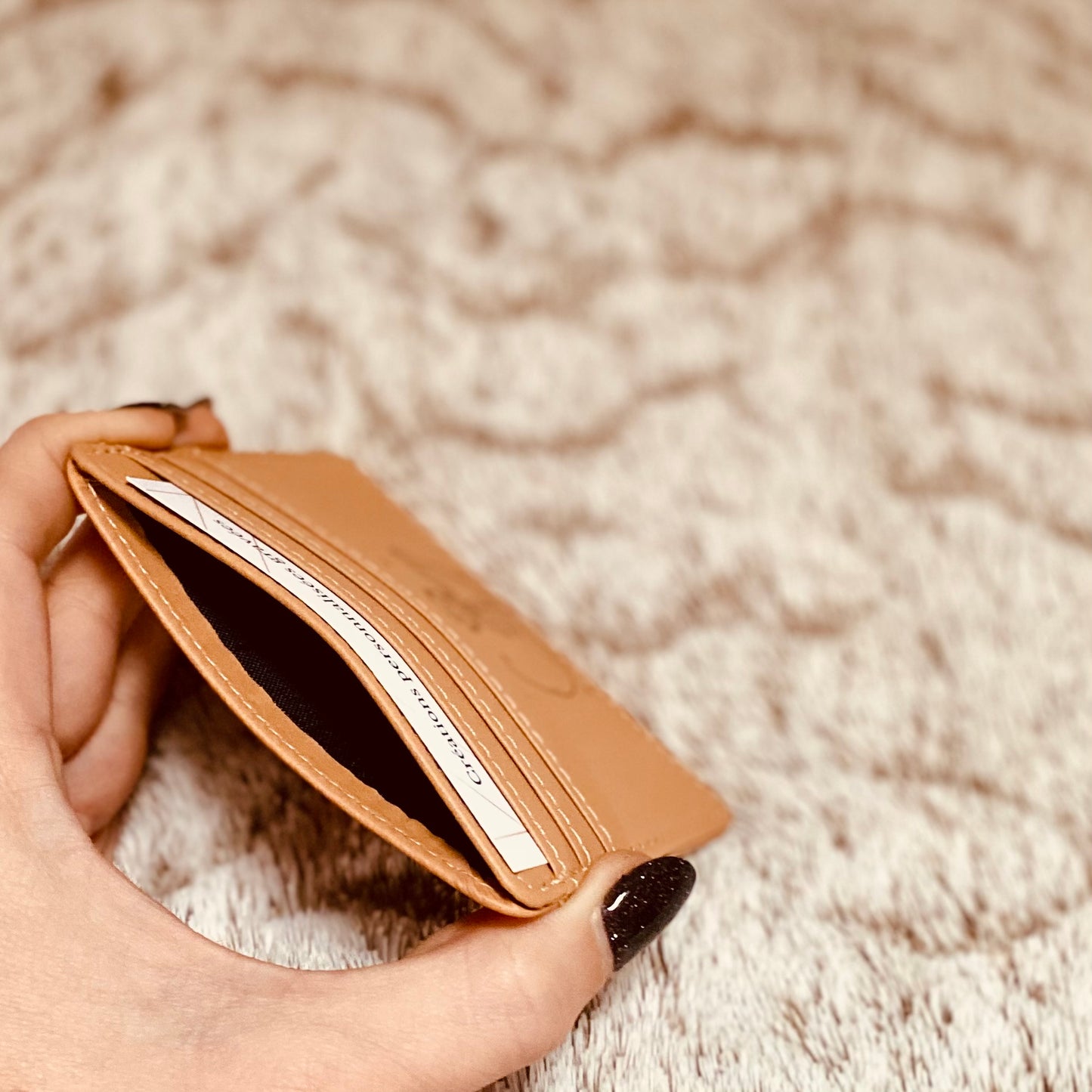 Porte-cartes en simili cuir | Gravure laser | Grav' & Vous