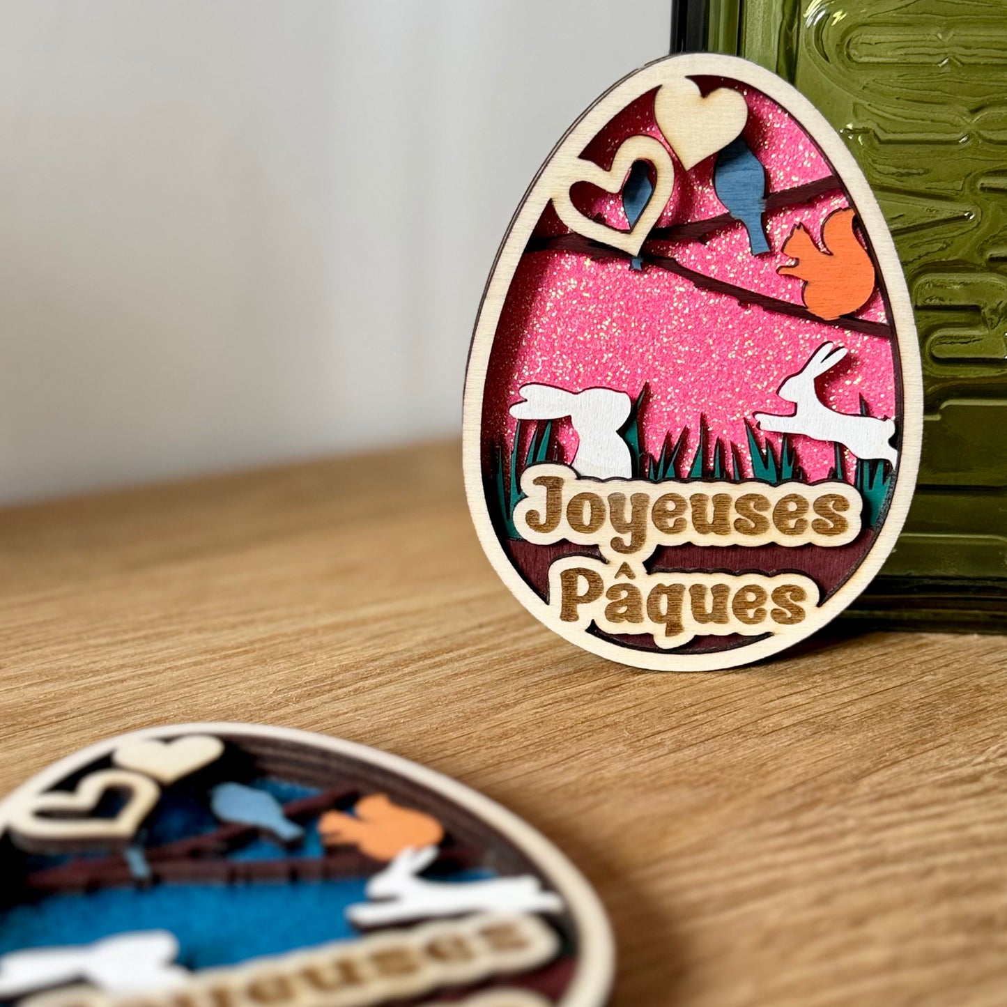 Œuf de Pâques personnalisé en bois | Décoration de chasse aux œufs (édition limitée)