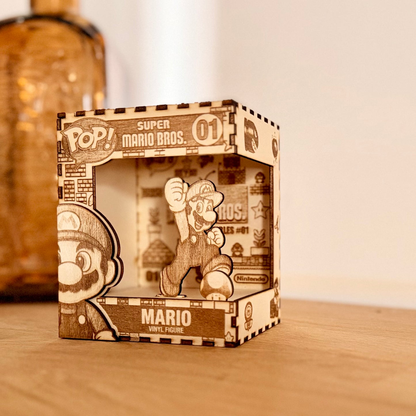 Cadre bois style figurine | Inspiration gaming | Grav' & Vous
