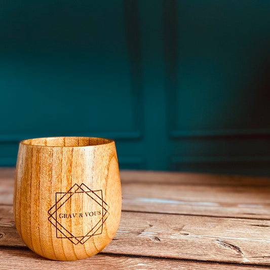 Tasse en Bois | Personnalisable | Grav' & Vous