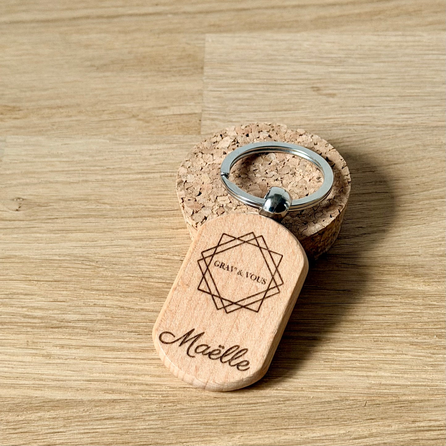 Porte-clés ovale | Personnalisable | Grav' & Vous