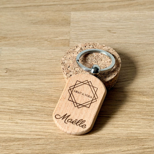 Porte-clés ovale | Personnalisable | Grav' & Vous