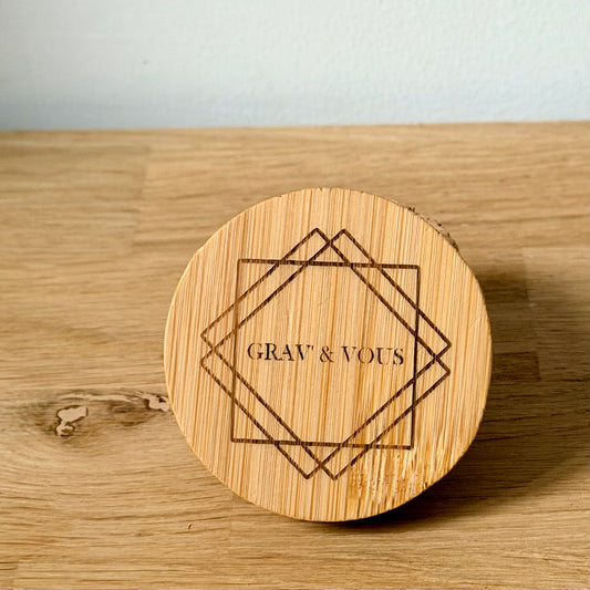 Décapsuleur rond personnalisé aimanté – Gravure laser