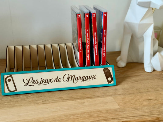 Range-jeux vidéo personnalisé | 13 compartiments | Grav' & Vous