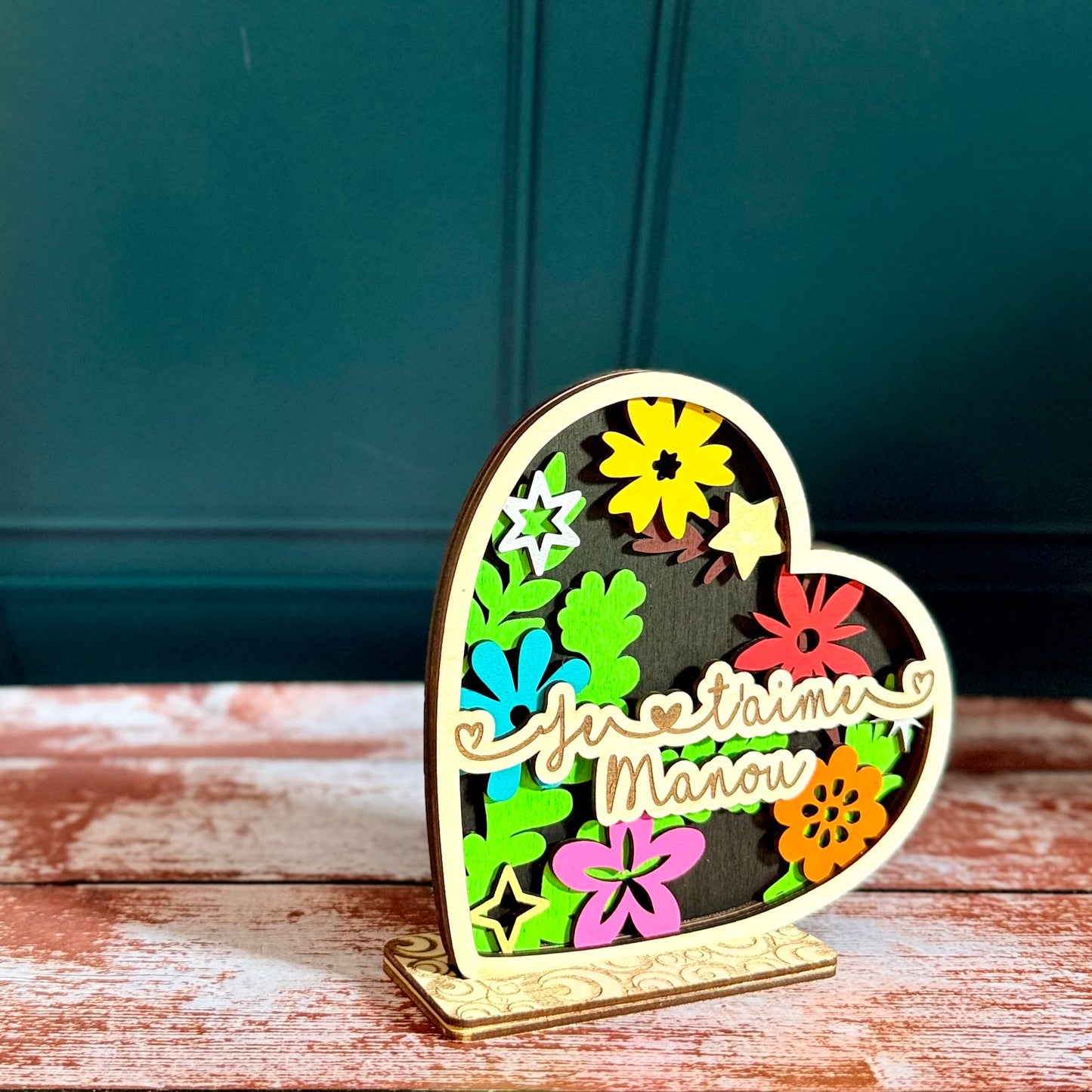 Cadeau Cœur Grand Mère | Bois | Grav' & Vous