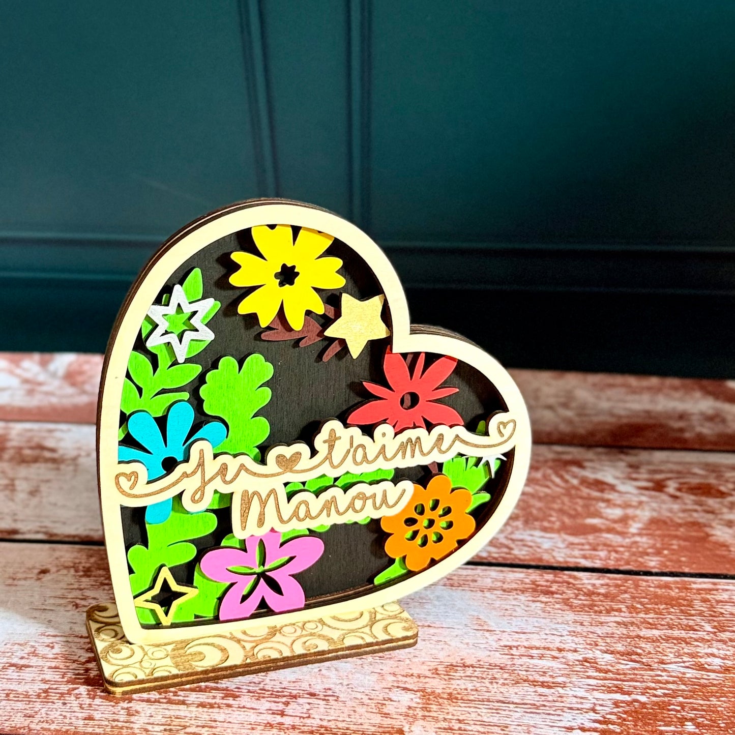 Cadeau Cœur Grand Mère | Bois | Grav' & Vous