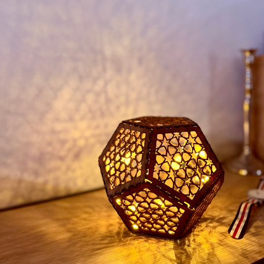 Lampe Dodécaèdre | Lampe de table | Grav' & Vous