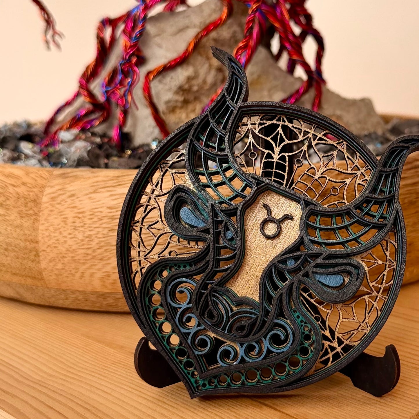 Signe astrologique en bois multicouche | Décoration artisanale | Grav' & Vous