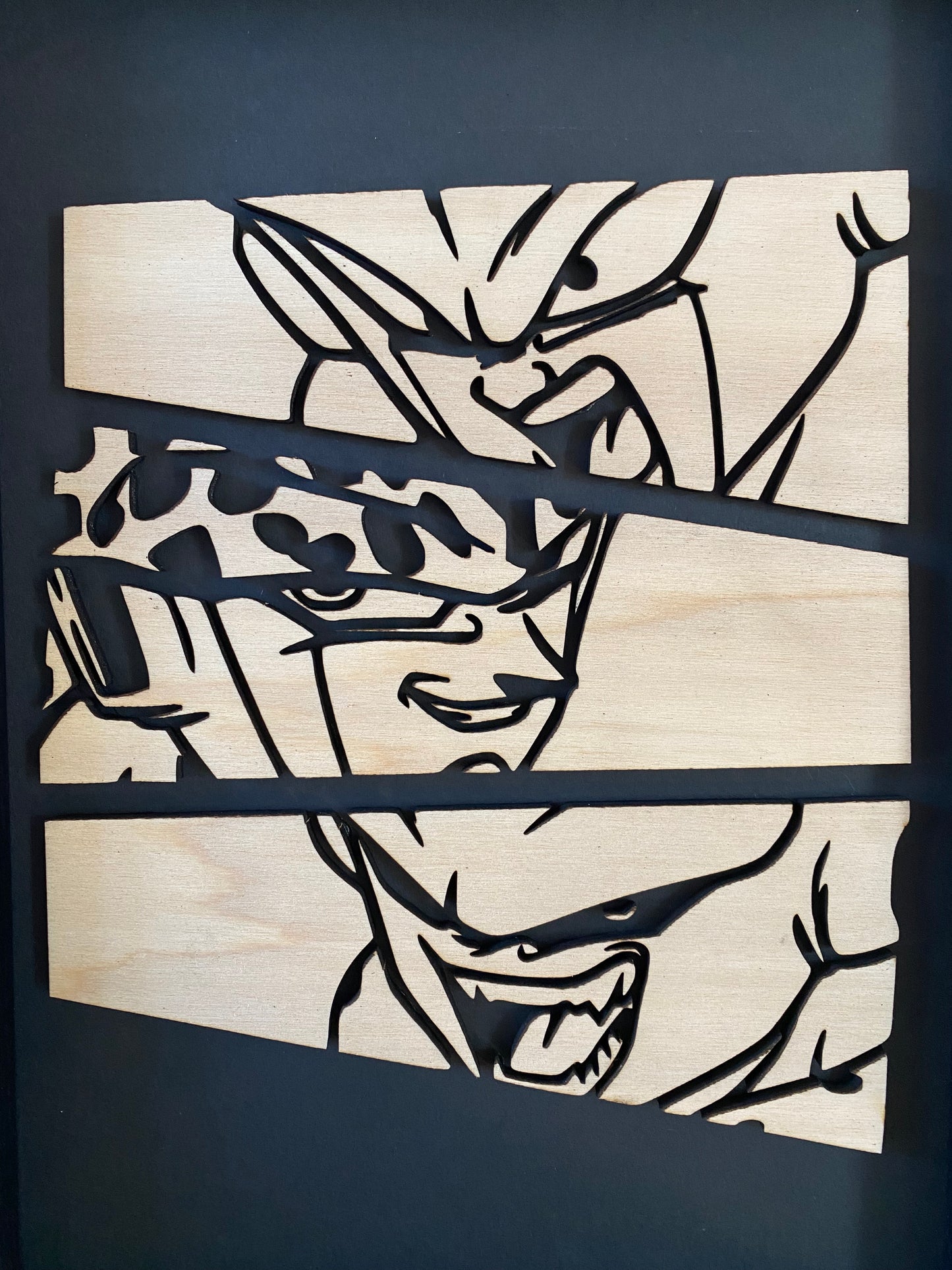 Portrait Manga 3 Boss | Art mural en bois | Grav' & Vous