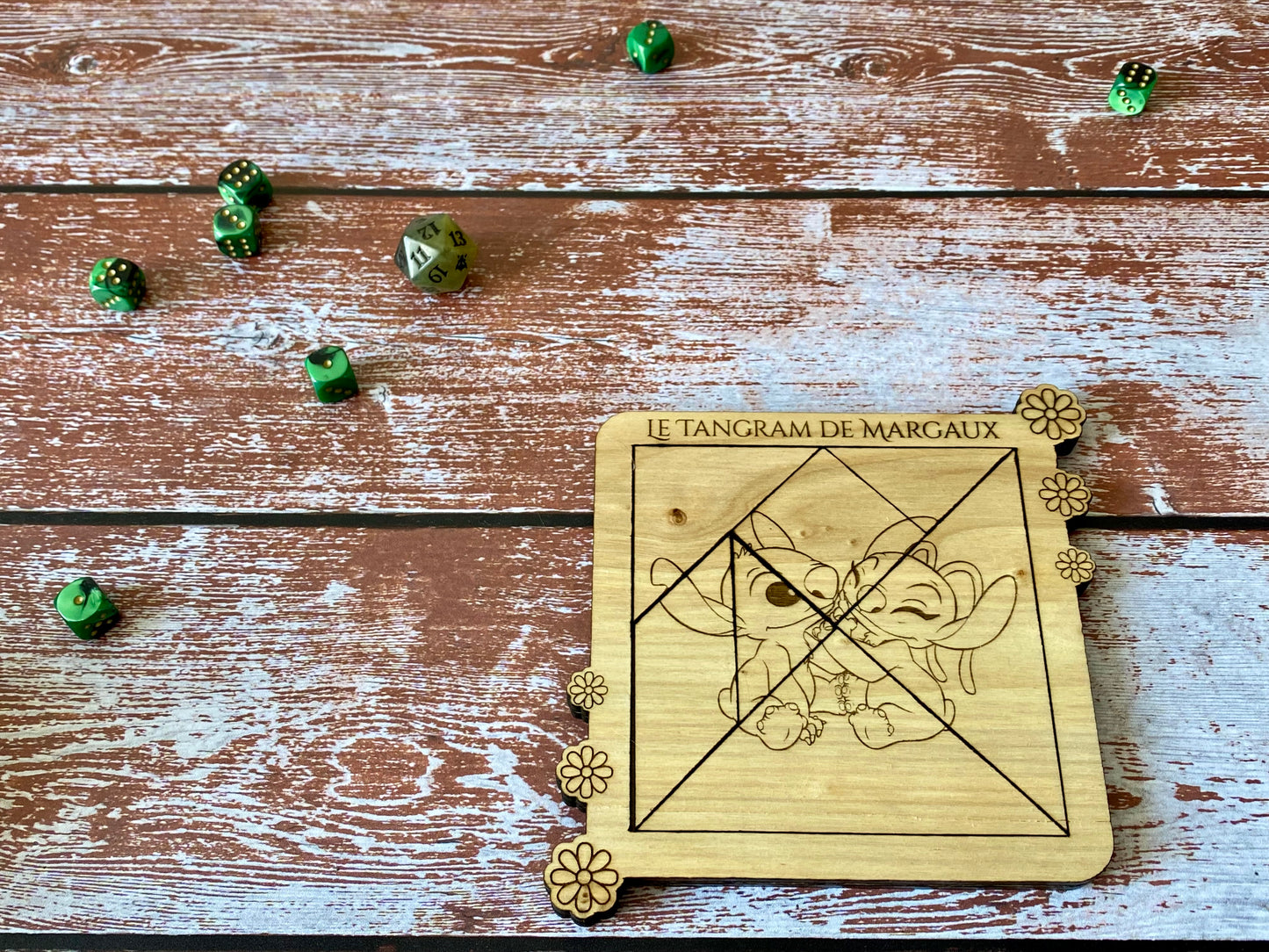 Tangram personnalisable | Jeux en bois enfants | Grav' & Vous