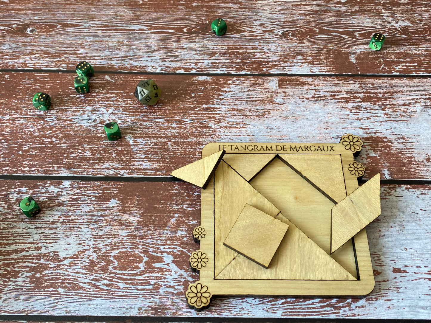 Tangram personnalisable | Jeux en bois enfants | Grav' & Vous