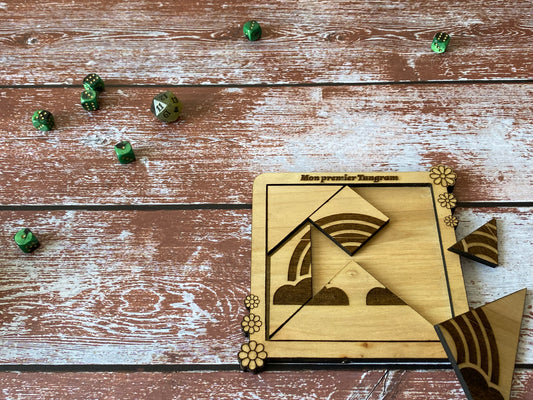 Tangram personnalisable | Jeux en bois enfants | Grav' & Vous
