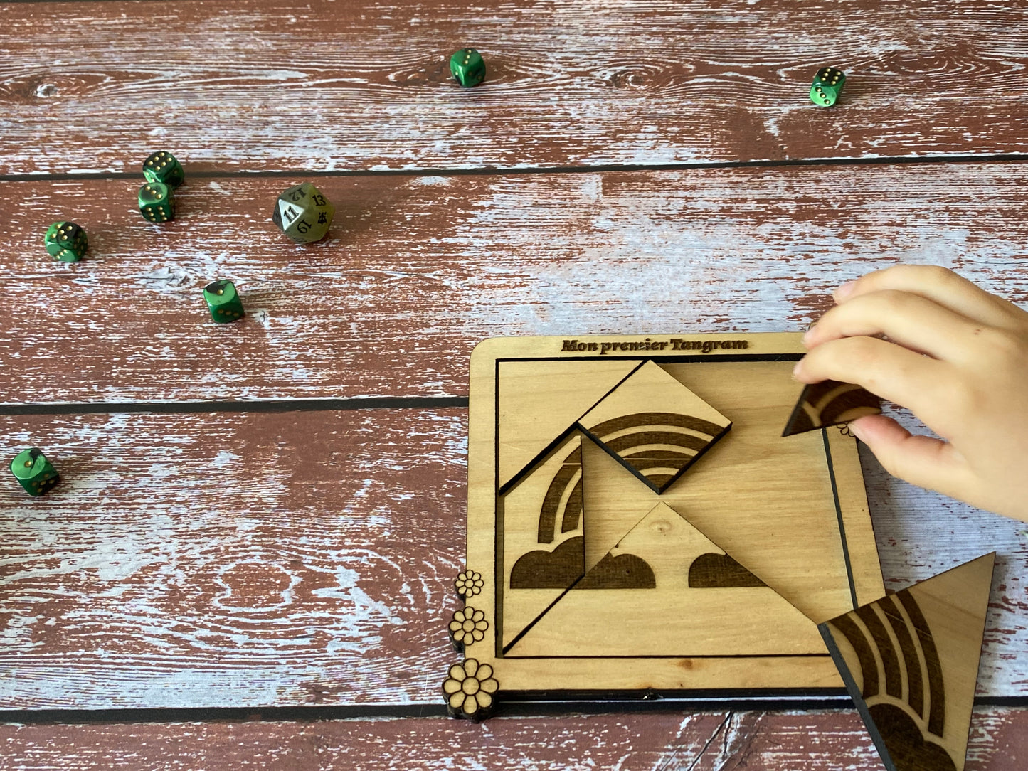 Tangram personnalisable | Jeux en bois enfants | Grav' & Vous