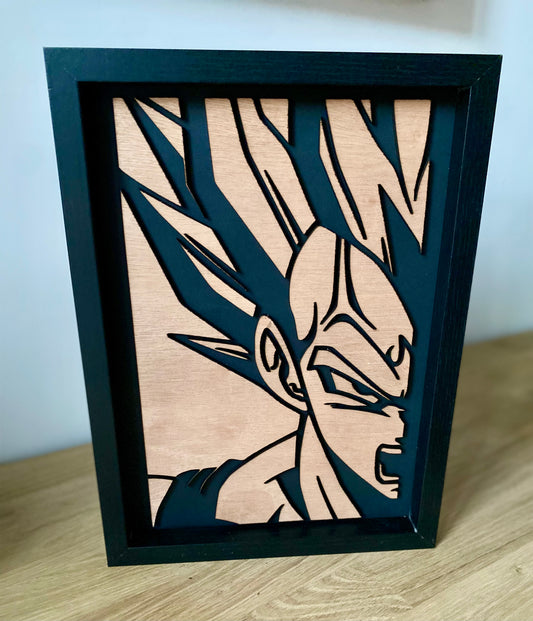 Portrait Manga Végé | Art mural en bois | Grav' & Vous