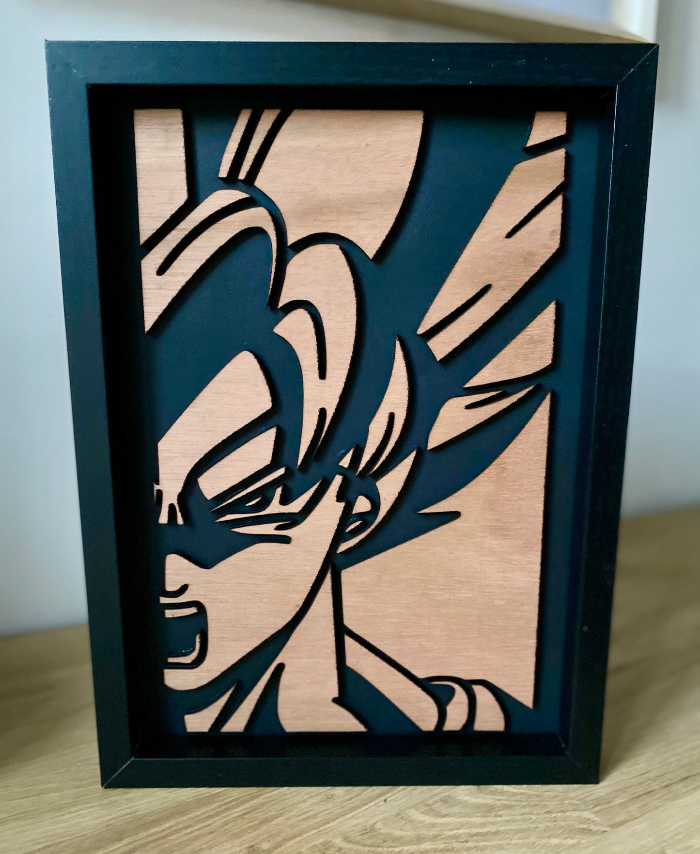 Portrait Manga Goku | Art mural en bois | Grav' & Vous