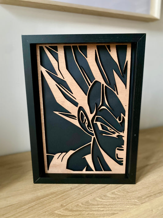Portrait Manga Végé | Art mural en bois | Grav' & Vous