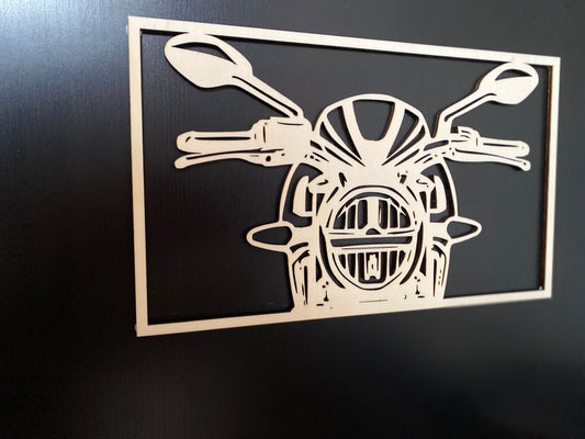 Déco murale | Moto vue de face | Grav' & Vous