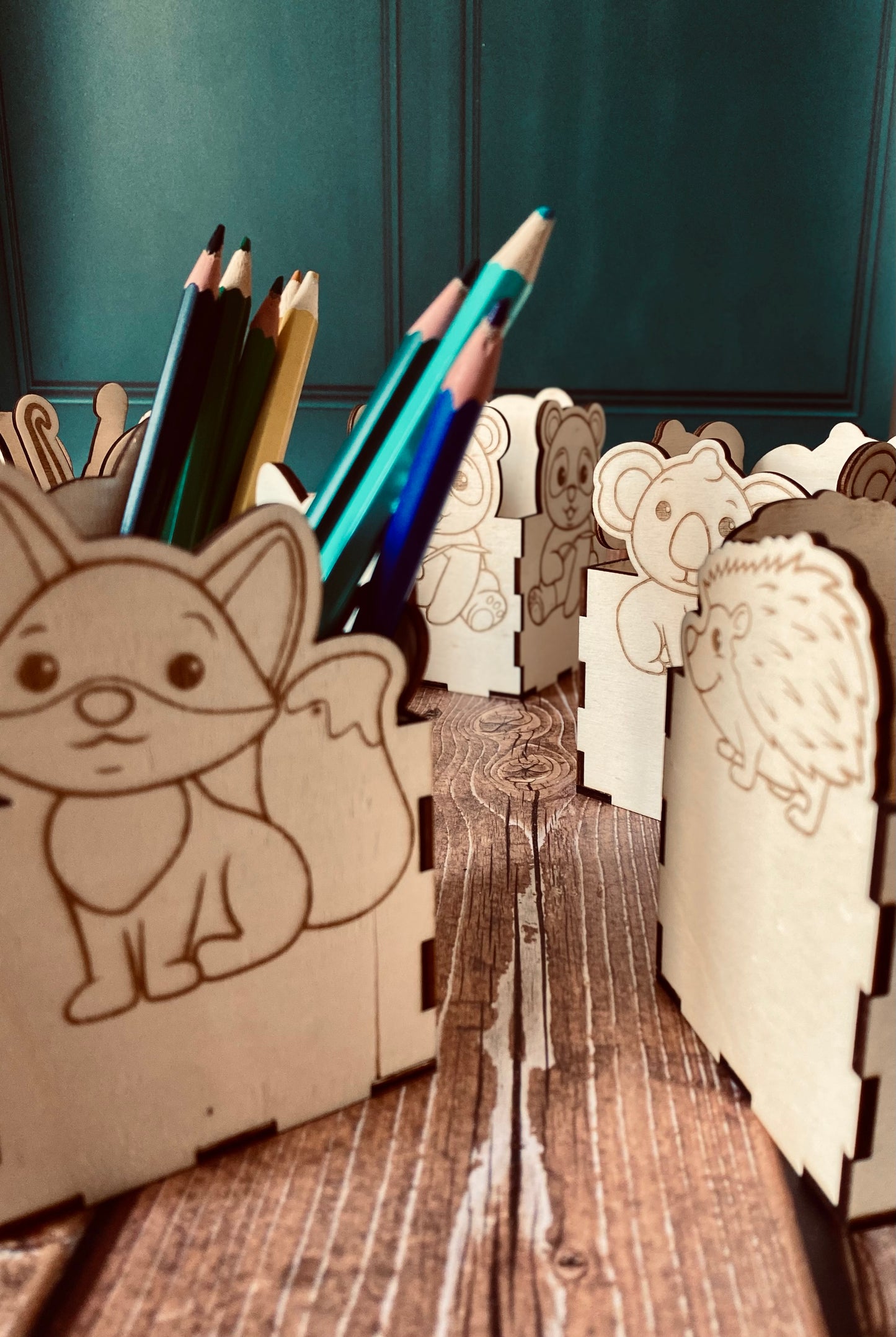 Pot à Crayons Enfant – Bois Gravé au Laser – Grav' & Vous