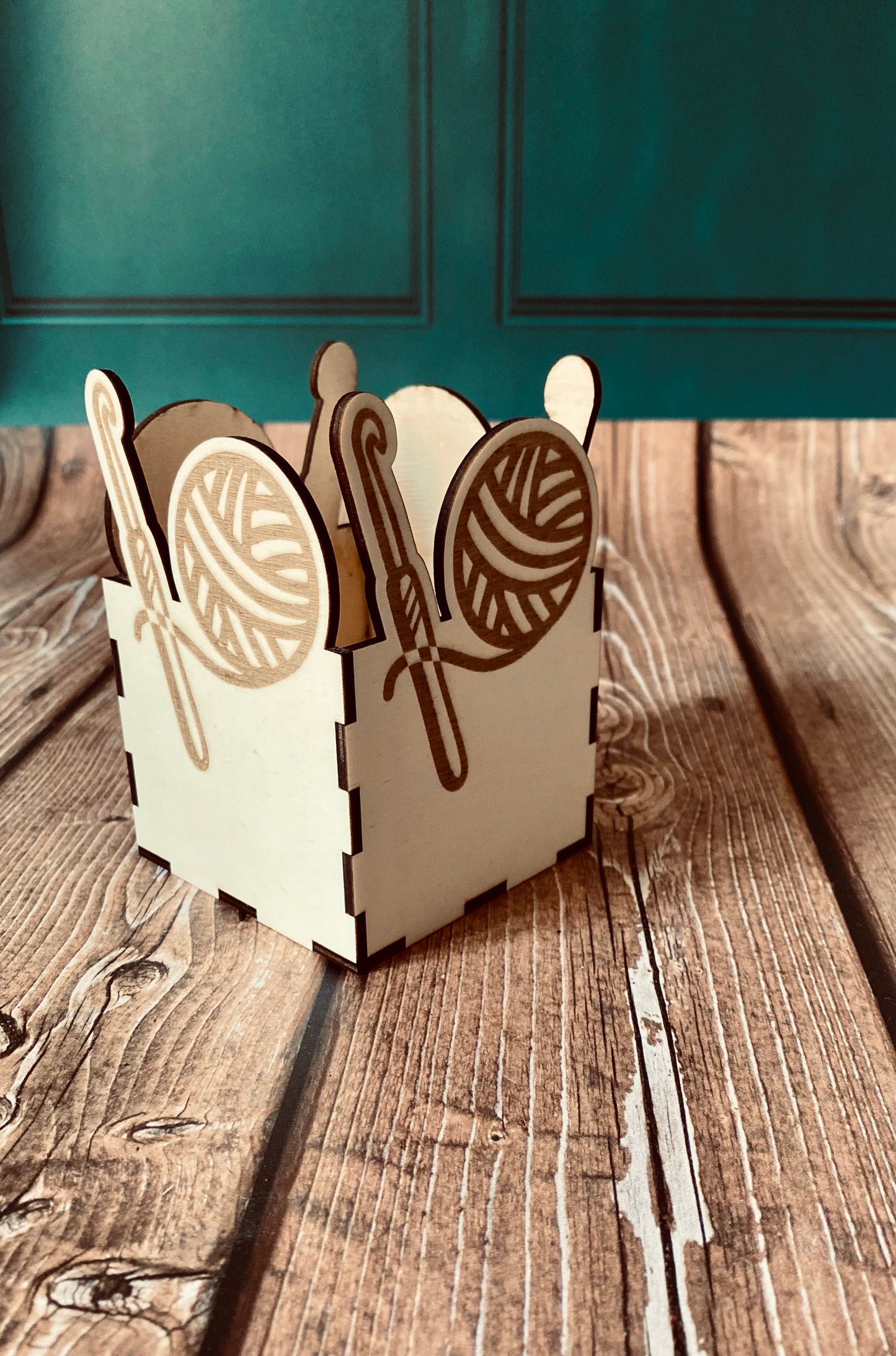 Pot à en bois – Édition spéciale crochet - Grav' & Vous