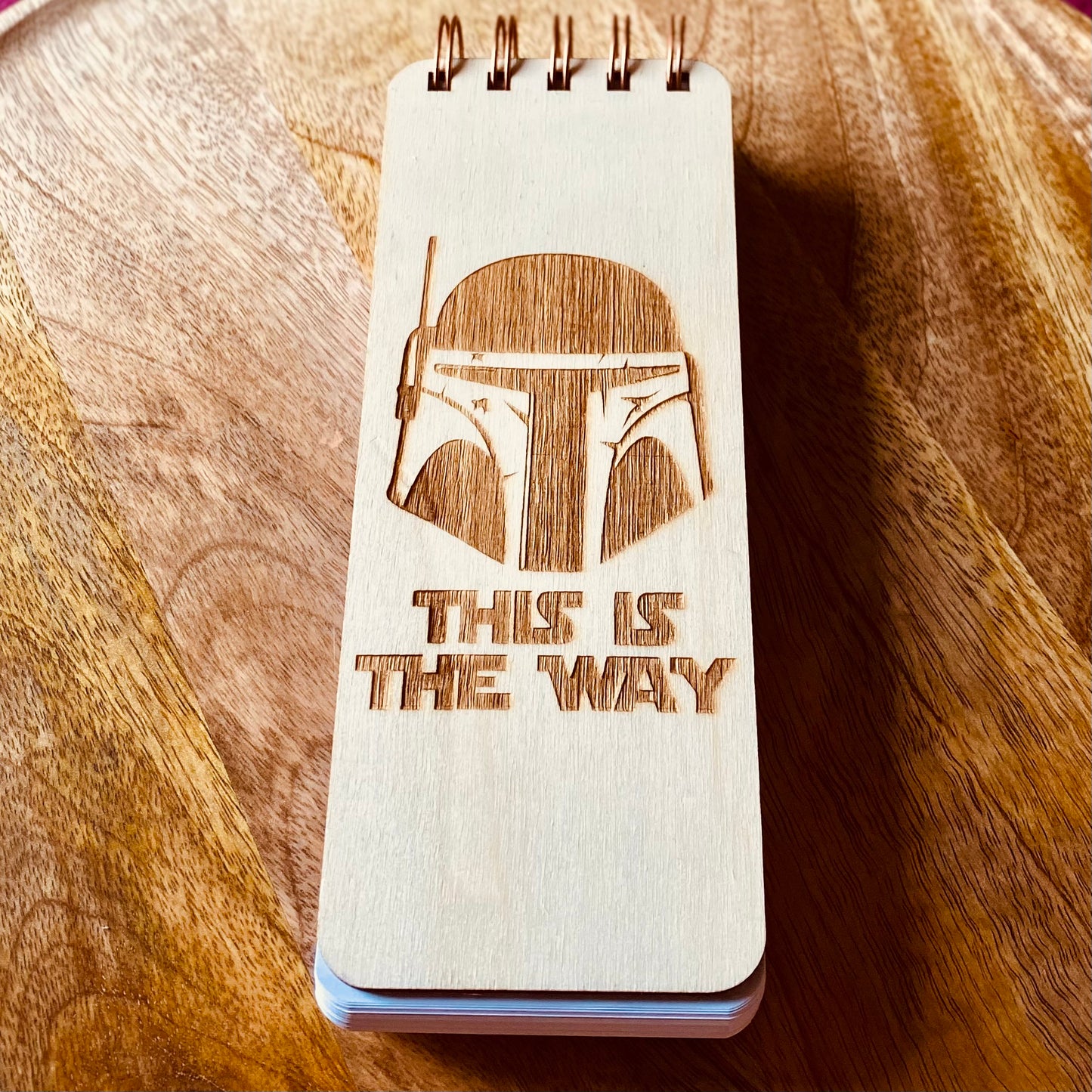 Bloc notes The Way | Bois gravé | Grav' & Vous