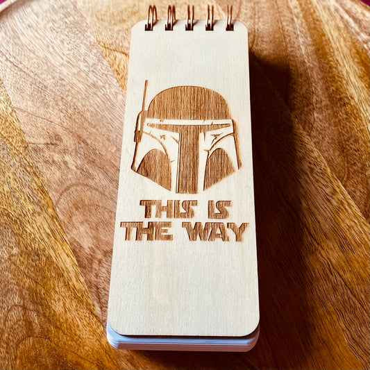 Bloc notes The Way | Bois gravé | Grav' & Vous