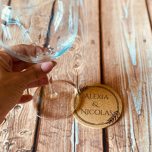 Sous-verres en Liège Personnalisés | Mariage, Baptême & Anniversaire | Grav' & Vous