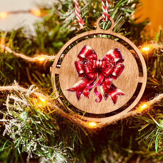 NOËL | Boule Noël Nœud | Grav' & Vous