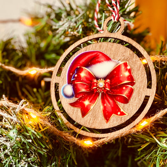 NOËL | Boule Noël Nœud | Grav' & Vous