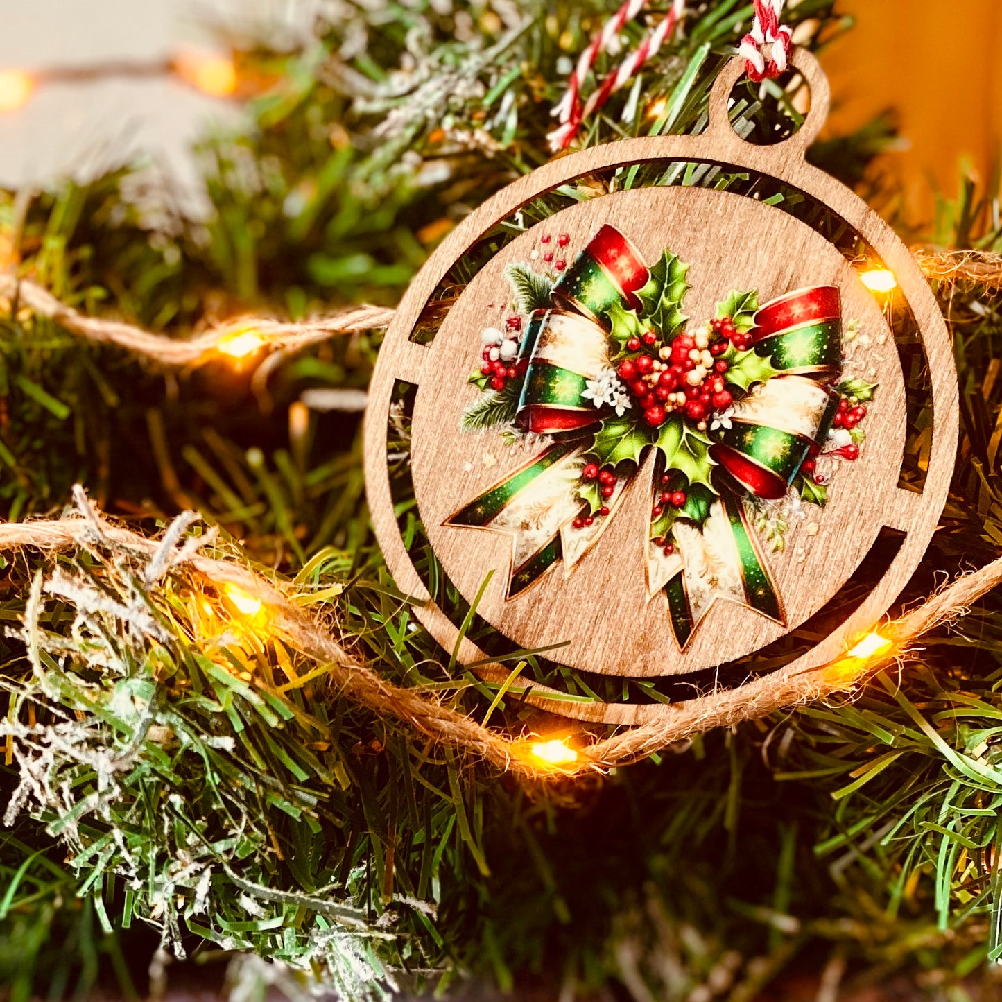 NOËL | Boule Noël Nœud | Grav' & Vous