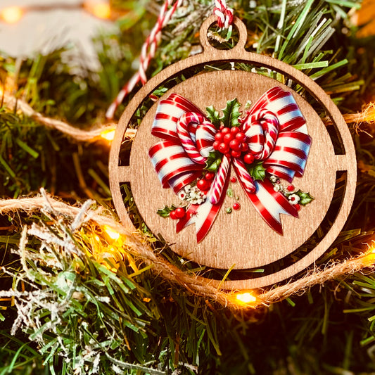 NOËL | Boule Noël Nœud | Grav' & Vous