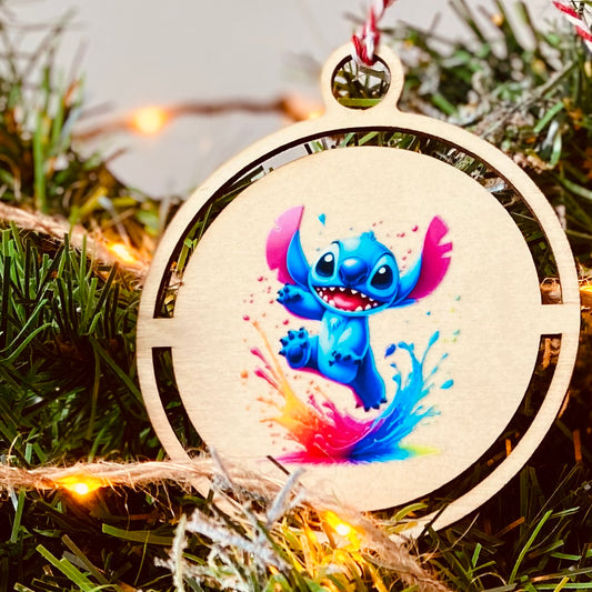 NOËL | Boule Noël Stitch | Grav' & Vous