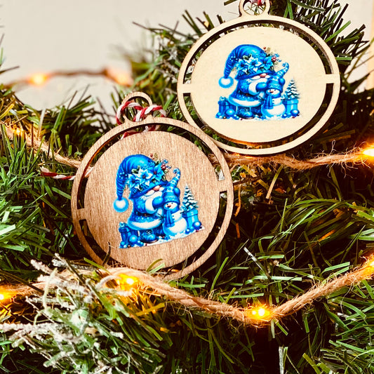 NOËL | Boule Noël Gnome Bois | Grav' & Vous