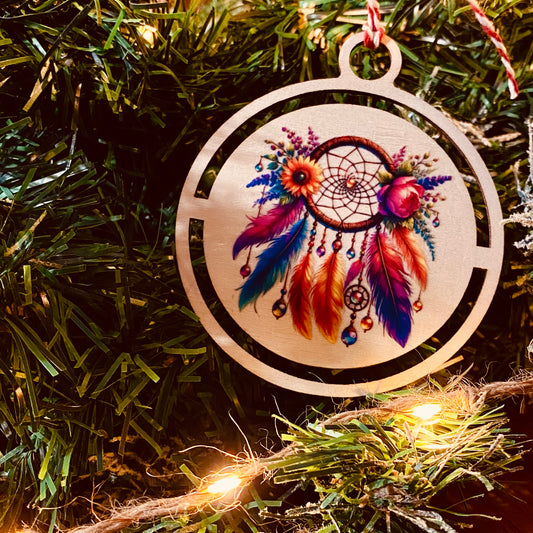 NOËL | Boule Noël Attrape Rêves Bois | Grav' & Vous