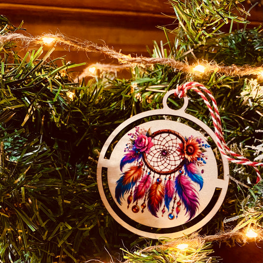 NOËL | Boule Noël Attrape Rêves Bois | Grav' & Vous