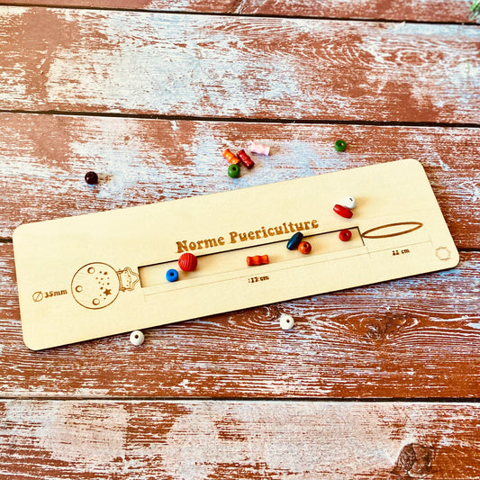 Gabarit Attache-Tétine | Norme Puericulture | Grav' & Vous