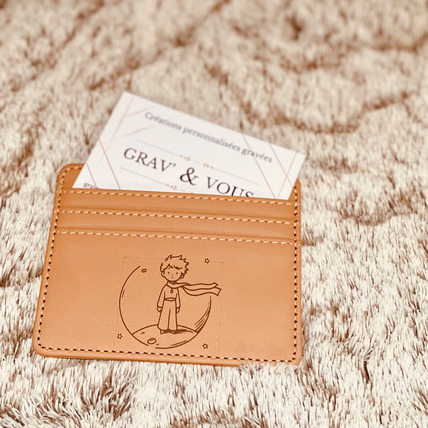 Porte-cartes en simili cuir | Gravure laser | Grav' & Vous