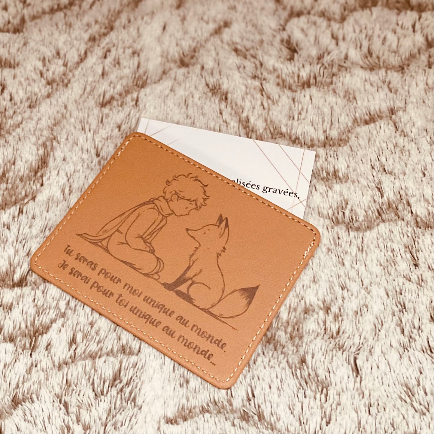 Porte-cartes en simili cuir | Gravure laser | Grav' & Vous